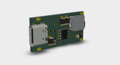TYPE C 3.3V IP2312 3A 30.9x14.8 3D Model STEP File