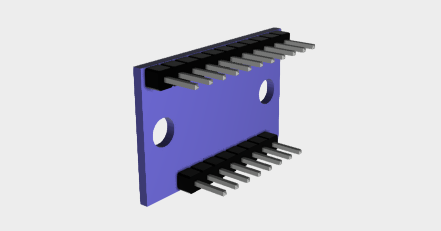 74HC4051 CD4051 Single 8-Channel Analog Multiplexer Selector Module 3D STEP File