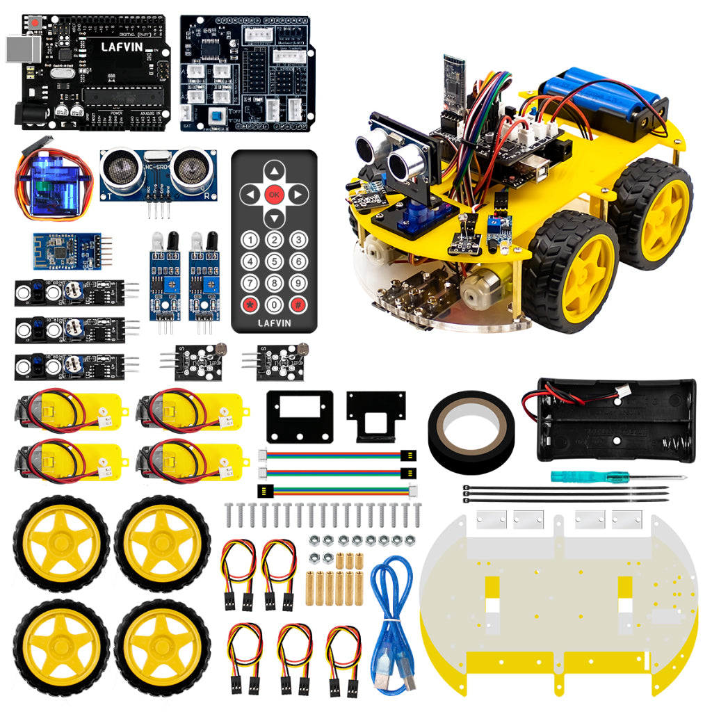 LAFVIN Smart Robot Car Kit for Arduino Uno R3 – DIY Programmable Vehicle with Tutorials &amp; Code Support