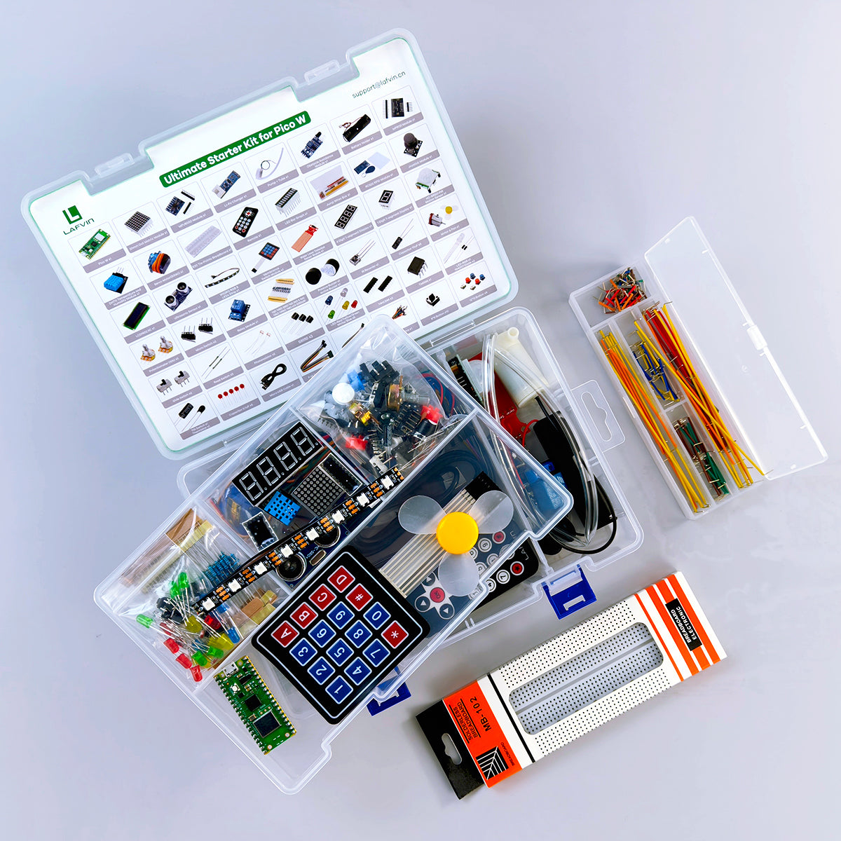 LAFVIN Ultimate Starter Kit for Raspberry Pi Pico W – Complete Learning Set with Online Tutorials