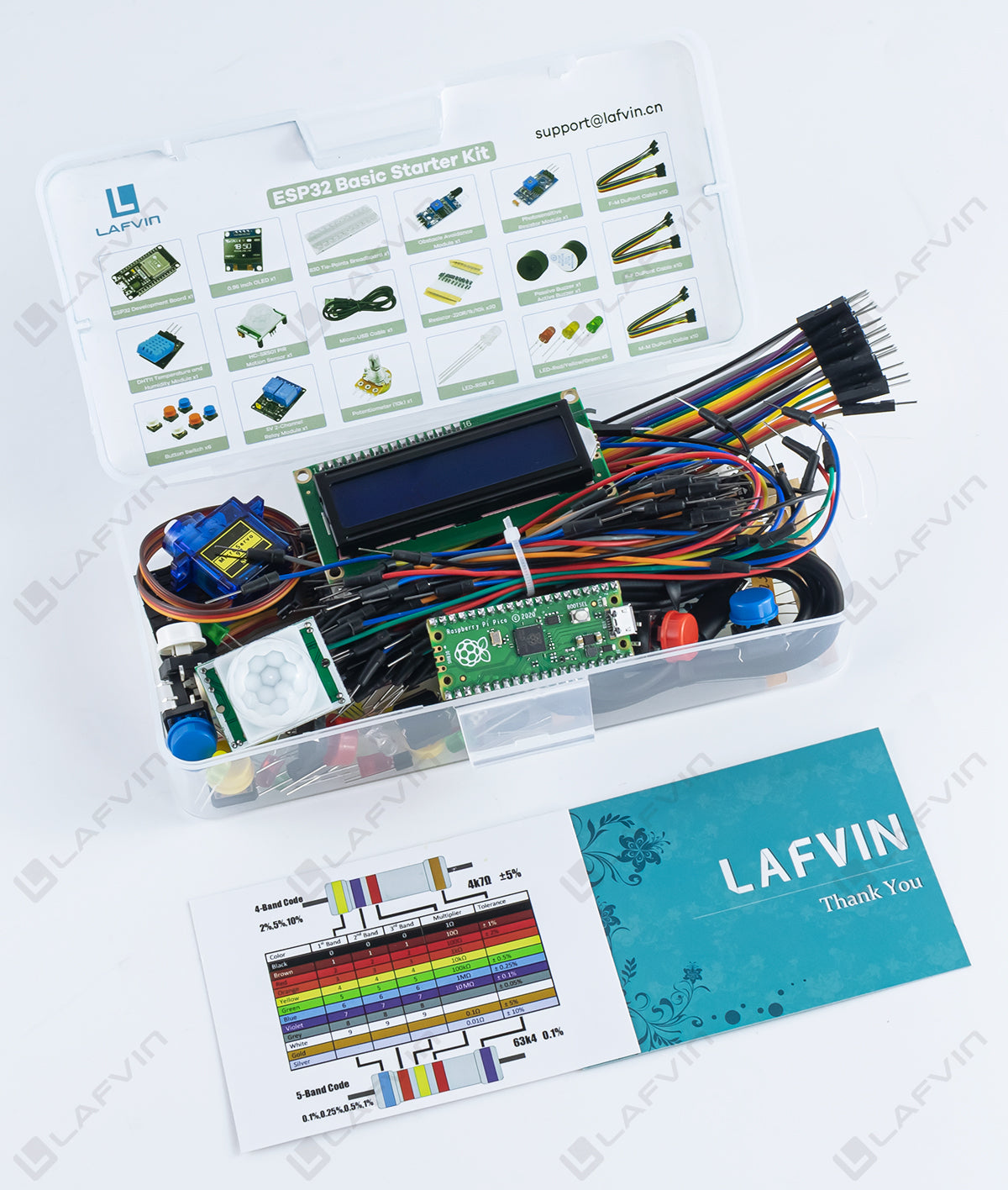 LAFVIN Basic Starter Learning Kit for Raspberry Pi Pico – With Tutorials for MicroPython, Piper Make, and C/C++