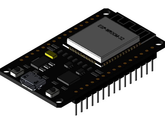 ESP32 WiFi IoT 30 pins Development Board 3D MODULE STEP File