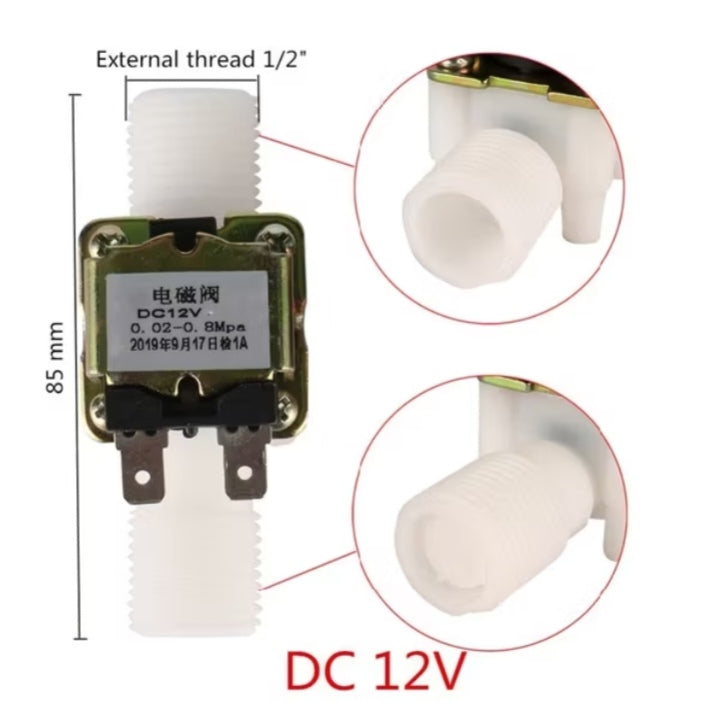 01/2" 3/4" Male Thread Solenoid Valve 220V/12V Water Pressure Control Valve
