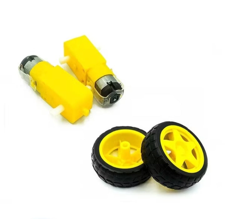 Smart Robot Car Wheels Plastic Tires And Gear Tt Motor For Arduino Kit