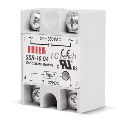 10A/25A/40A Solid State Relay SSR-10DA/25DA/40DA – Single Phase DC-AC Module, 3-32V DC Input to 24-380V AC Output