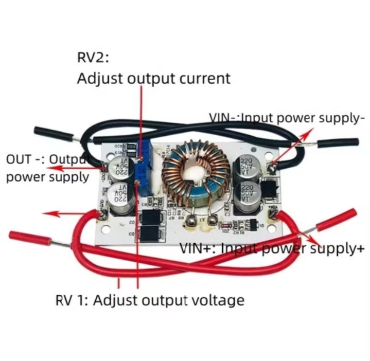 10A 250W/600W DC-DC Boost Converter Step-Up Power Module – Adjustable Voltage & Constant Current Mobile Power Supply LED Driver