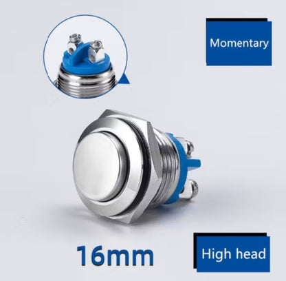 DC Metal Waterproof Momentary Push Button Switch