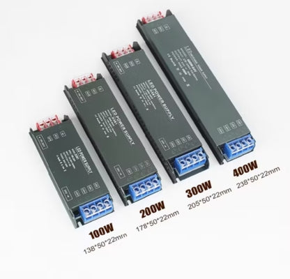 Ultra Thin Power Supply DC12V 24V 100W200W300w400W Lighting Transformers Led Driver For Led Strip