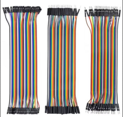 40-Pin Dupont Jumper Wire Set – 10cm/20cm/30cm M-M, F-M, F-F Cables for Arduino DIY Kit