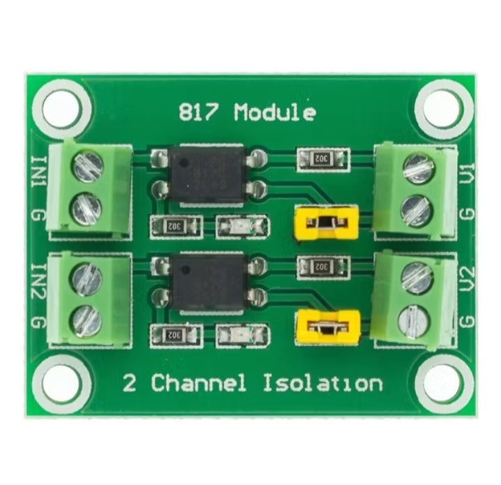 PC817 2/4-Channel Optocoupler Isolation Module – 3.3V to 5V Logic Level Converter, 3.6–30V Signal Driver, Photoelectric Isolation Board