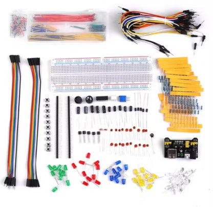 830 Breadboard Starter Kit – DIY Electronics Component Set with Plastic Storage Box, Compatible with Arduino Projects