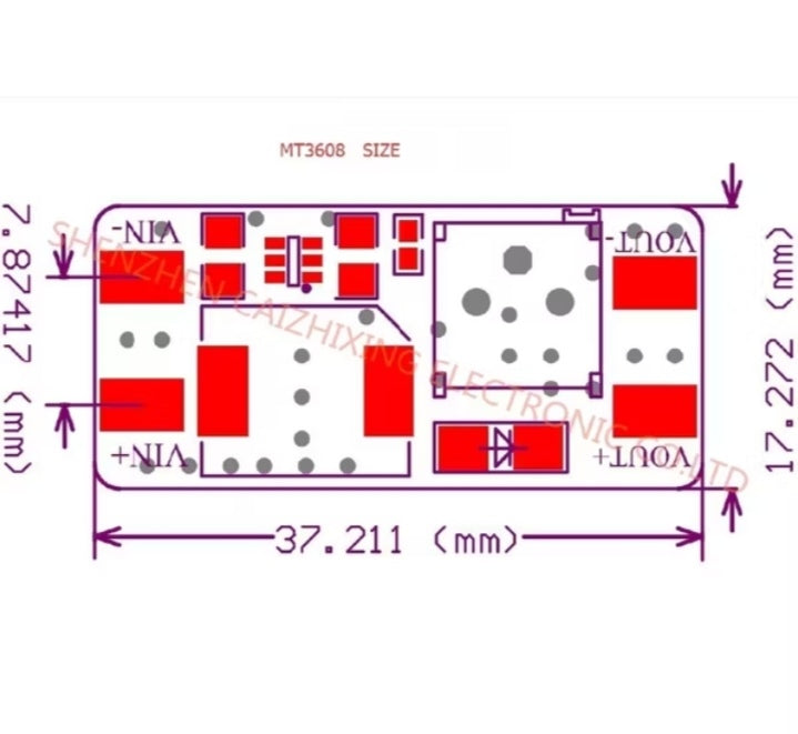 Step-Up Converter Boost Module – Adjustable Power Supply Output Up to 28V 2A