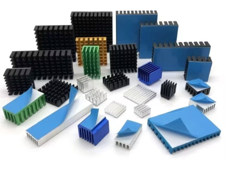 Aluminum Heat Sink with Thermal Conductive Tape – Self-Adhesive Heatsink Cooler for Electronic Chips