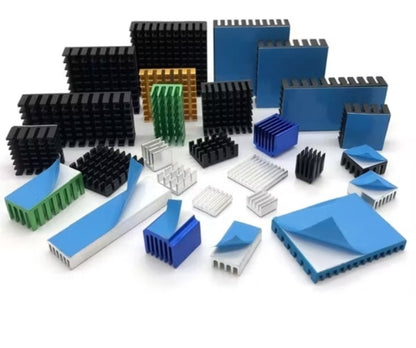 Aluminum Heat Sink with Thermal Conductive Tape – Self-Adhesive Heatsink Cooler for Electronic Chips
