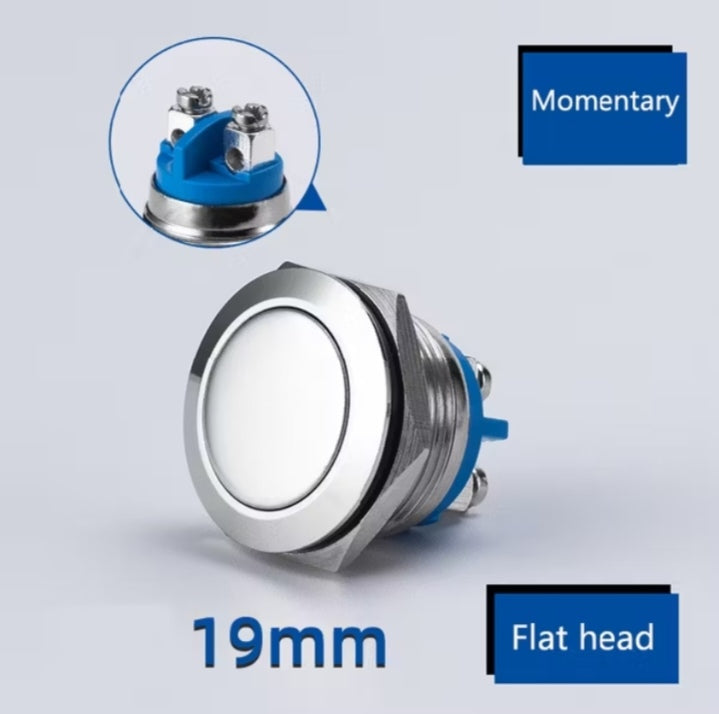 DC Metal Waterproof Momentary Push Button Switch