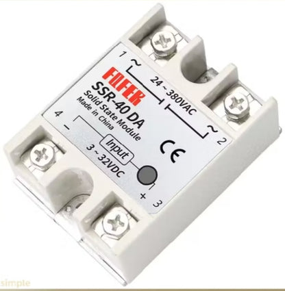 SSR-40DA / SSR-60DA / SSR-100DA Solid State Relay Module – AC Control, DC-AC Output, High-Power Switching for Industrial Automation