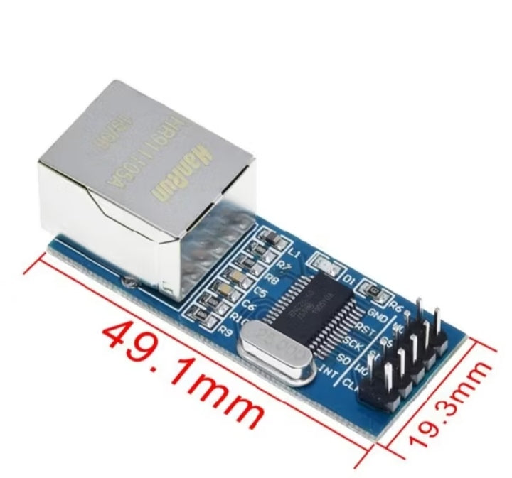 Ethernet LAN Network Module – SPI Interface for Arduino, AVR, STM32, P ...