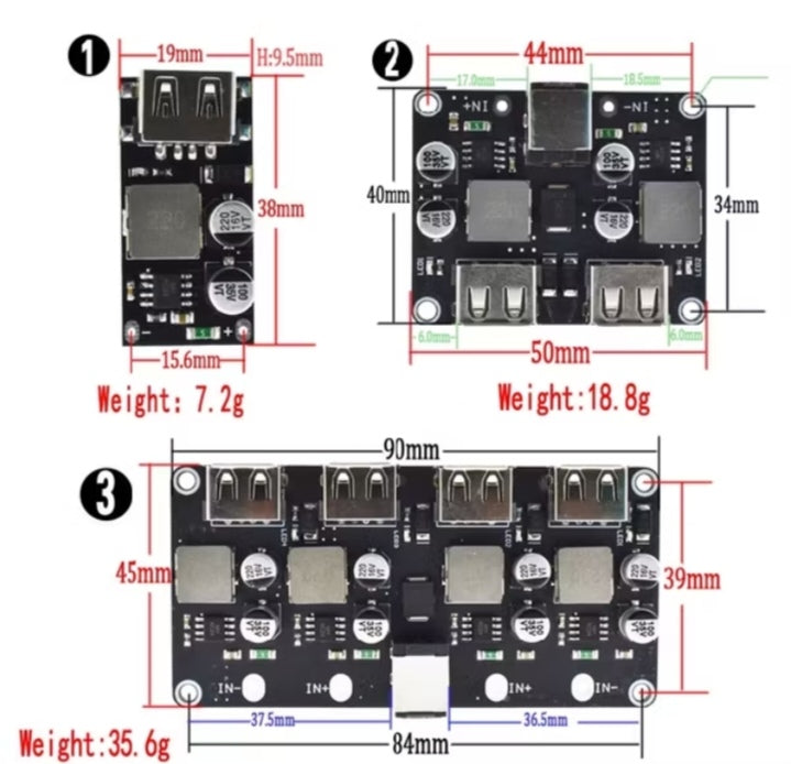 Buck Converter Module – 6V–32V to 5V Fast Charging Step-Down Power Supply Board