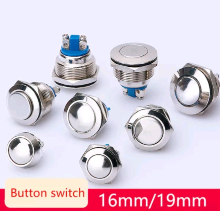 DC Metal Waterproof Momentary Push Button Switch