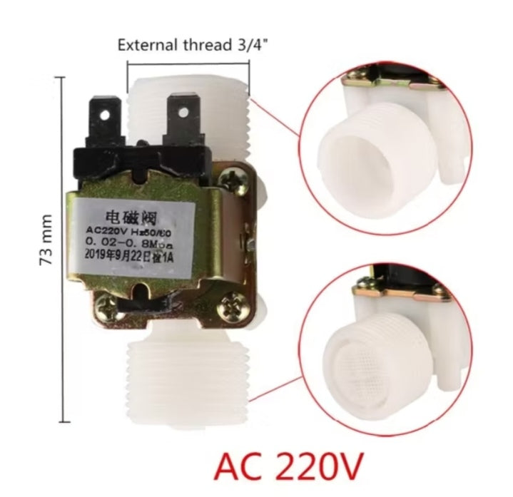01/2" 3/4" Male Thread Solenoid Valve 220V/12V Water Pressure Control Valve