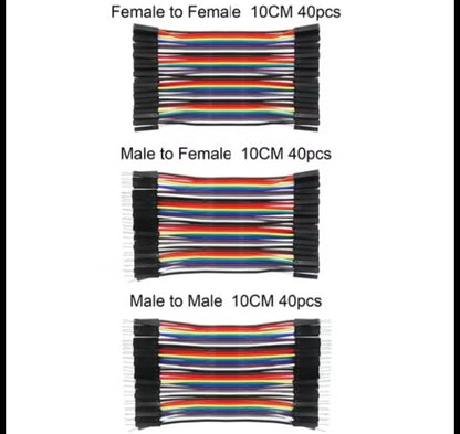 Male to Female 10cm/20cm/30cm Cables for Arduino and Breadboards