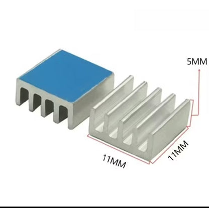 Aluminum Heat Sink with Thermal Conductive Tape – Self-Adhesive Heatsink Cooler for Electronic Chips