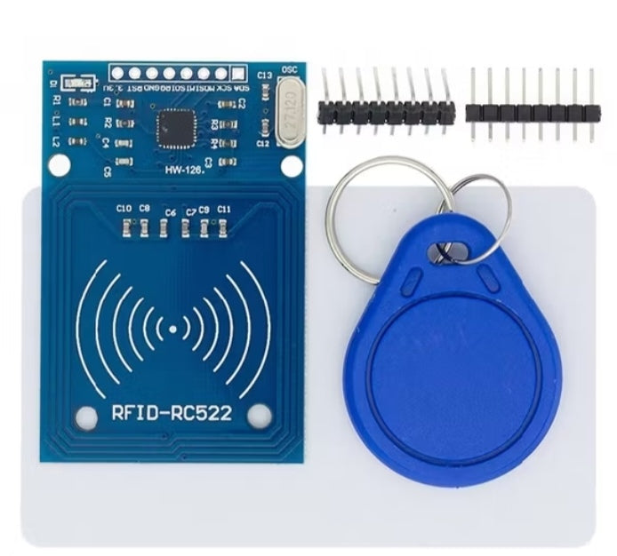 MFRC-522 RC522 RFID Module Kit – 13.56MHz RF IC Card Reader with Fudan Card & Keychain for Arduino and Access Control Projects