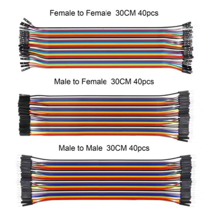 Male to Female 10cm/20cm/30cm Cables for Arduino and Breadboards