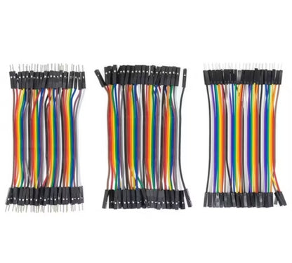 40-Pin Dupont Jumper Wire Set – 10cm/20cm/30cm M-M, F-M, F-F Cables for Arduino DIY Kit