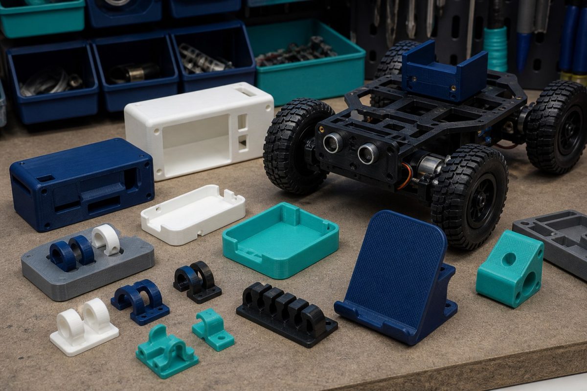 What hobby printers are for: enclosures, clips, jigs, and one-off mechanical parts.